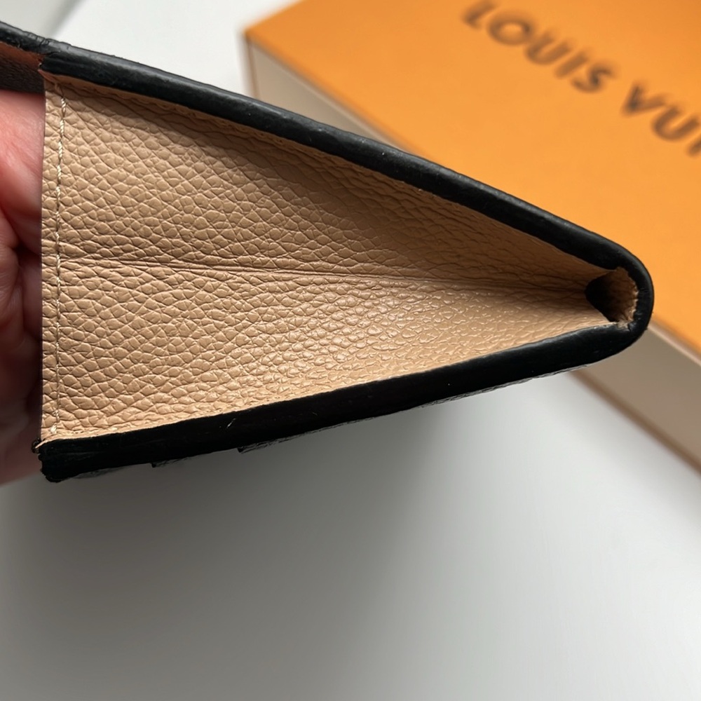 Louis Vuitton 2016 MONOGRAM EMPREINTE Leather Emilie Black Wallet Box & Dust bag - Picture 16 of 17
